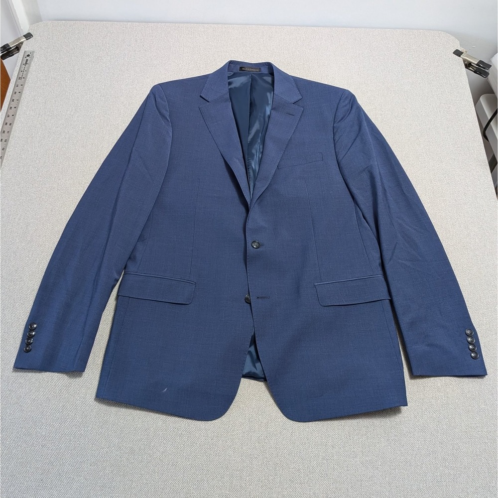 Calvin Klein Men's 46 XL Suit Jacket Blue Extra Long Wool Skinny Fit